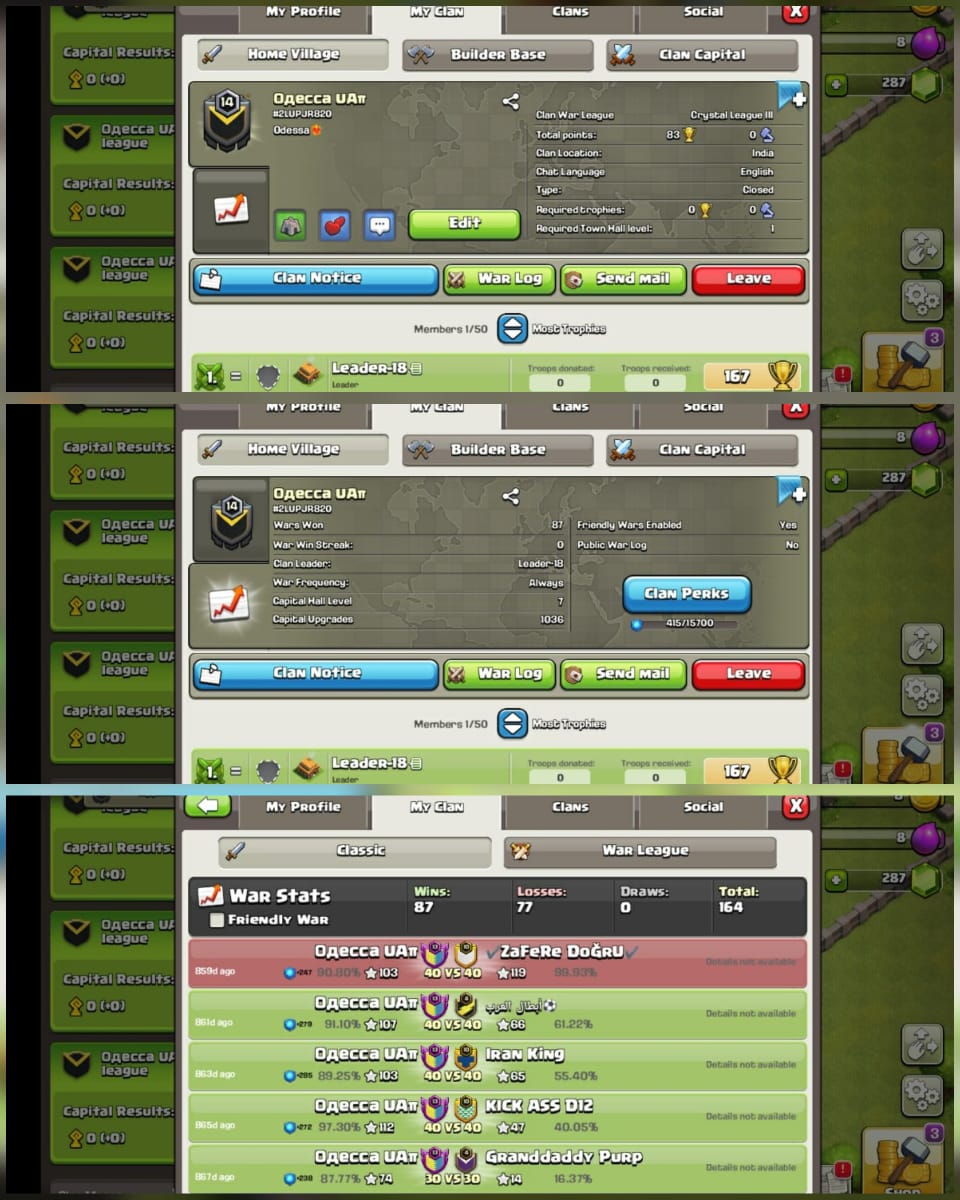 Random Name] Crystal 3]CC 7]level14]87Win-77Loss ]Fast Delivery] Cheap Clan