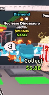 (DIAMOND) Nuclearo Dinossauro 201M/s + TRAITS! INSTANT DELIVERY! FAST REPLY!