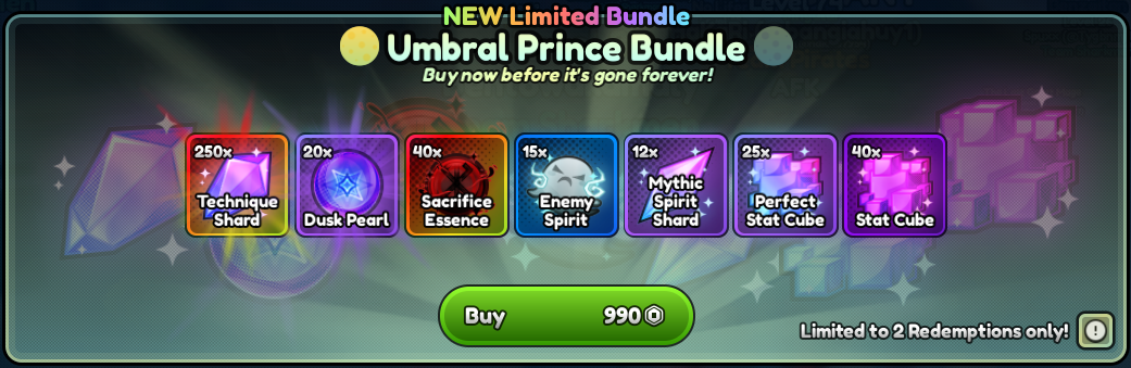 Anime Last Stand > Umbral Prince Bundle [990R]