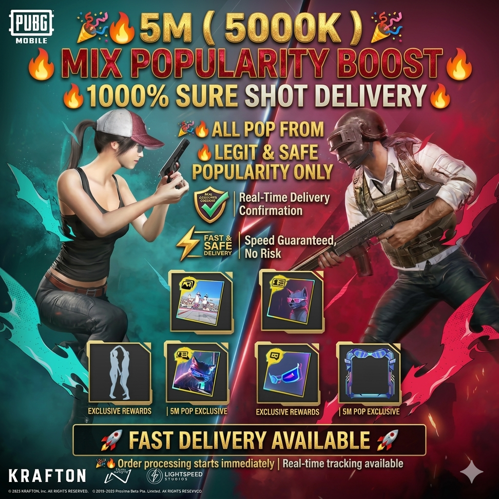 🎉🔥 5M (5,000K) MIX POPULARITY BOOST 🎉🔥 1000% SURE SHOT DELIVERY 🎉🔥 ALL POP FROM REAL ACCOUNTS 🎉🔥 LEGIT & SAFE POPULARITY ONLY 🎉🔥 FAST DELIVERY AVAILABLE