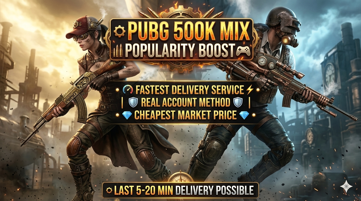 ⭕ PUBG 500K MIX POPULARITY BOOST 🎮 ⭕ FASTEST DELIVERY SERVICE ⚡ ⭕ REAL ACCOUNT METHOD 🛡️ ⭕ CHEAPEST MARKET PRICE 💎 ⭕ LAST 5‑20 MIN DELIVERY POSSIBLE