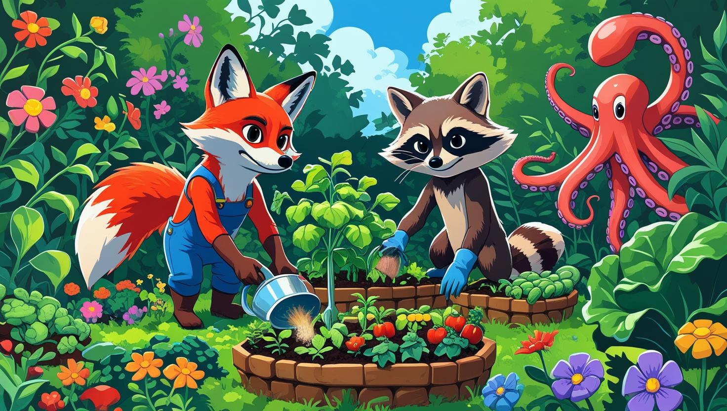 🦊 Red Fox x3 + 🦝 Raccoon x2 + 🐙 Mimic Octopus