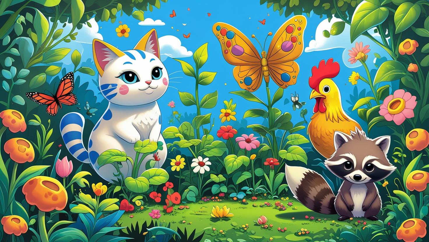 4 Pet Bundle 🐱 Moon Cat + 🦋 Butterfly + 🐥 Chicken Zombie + 🦝 Raccoon