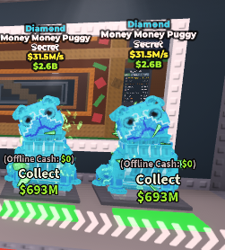 Steal A Brainrot > DIAMOND  Money Money PUGGY