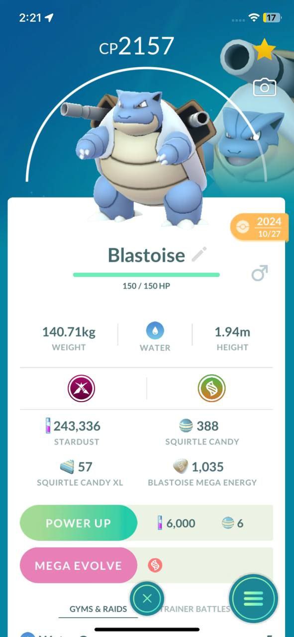 Gigantamax | Starter Blastiose | Registered & Unregistered Both Trade | Android&IOS both Available