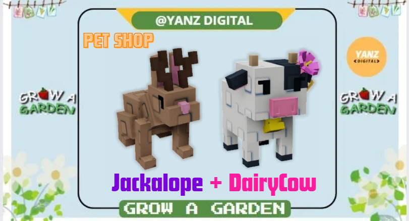 ✨ Jackalope & Dairy Cow | Pet Beanstalk Event – Grow A Garden