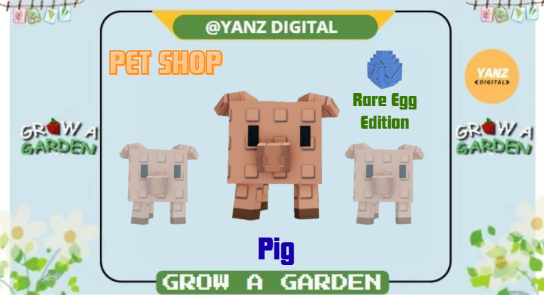 ✨ Pig | Pet Rare Egg – Grow A Garden