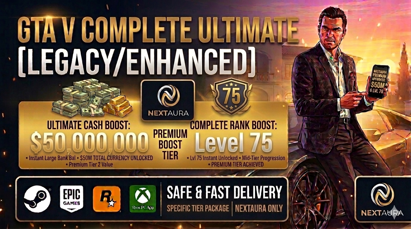 💵 50M Pure Cash + 75 Level Boost | GTA 5 [Legacy/Enhanced] [Not Full game Account] Money Boost and Level Boost | PC