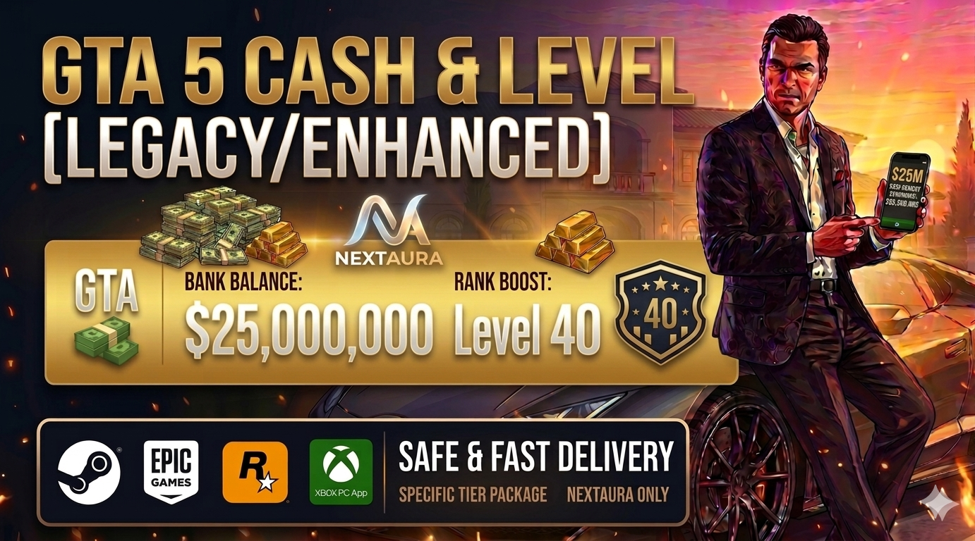 💵 25M Pure Cash + 40 Level Boost | GTA 5 [Legacy/Enhanced] [Not Full game Account] Money Boost and Level Boost | PC