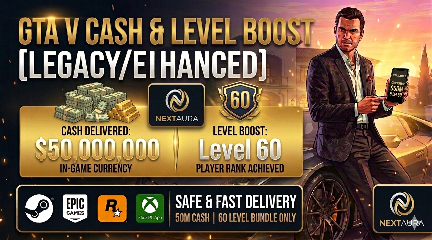 💵 50M Pure Cash + 60 Level Boost | GTA 5 [Legacy/Enhanced] [Not Full game Account] Money Boost and Level Boost | PC