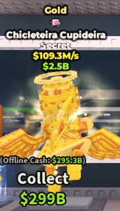 ✨ 109.3M/s ⭐ Gold Chicleteira Cupideira - 1 Trait Secret | Steal A Brainrot ⚡ FAST DELIVERY⚡