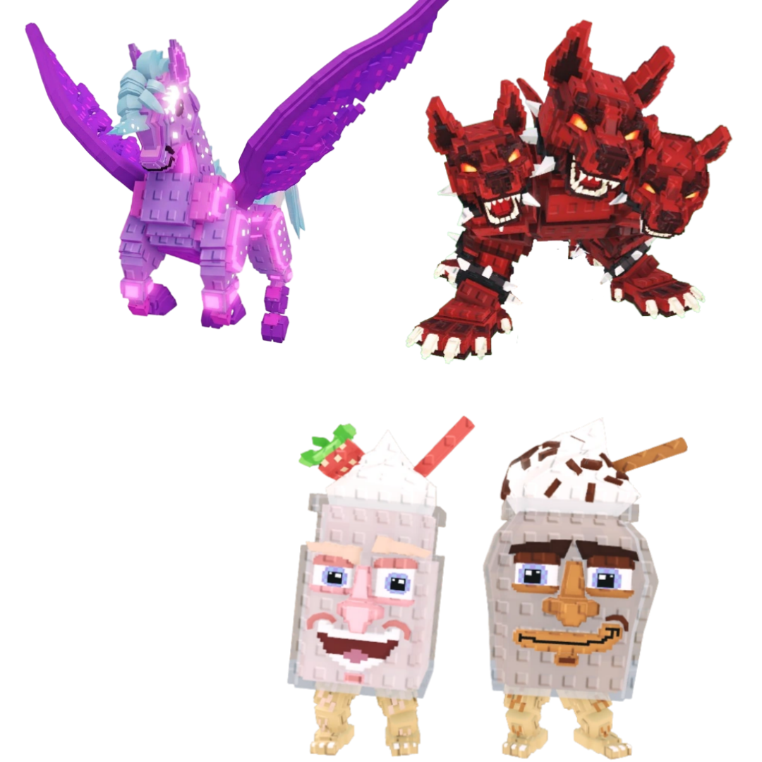 [BUNDLE] - 🍏 1x Celestial Pegasus 🍏 1x Fragrama and Chocrama 🍏 1x Cerberus