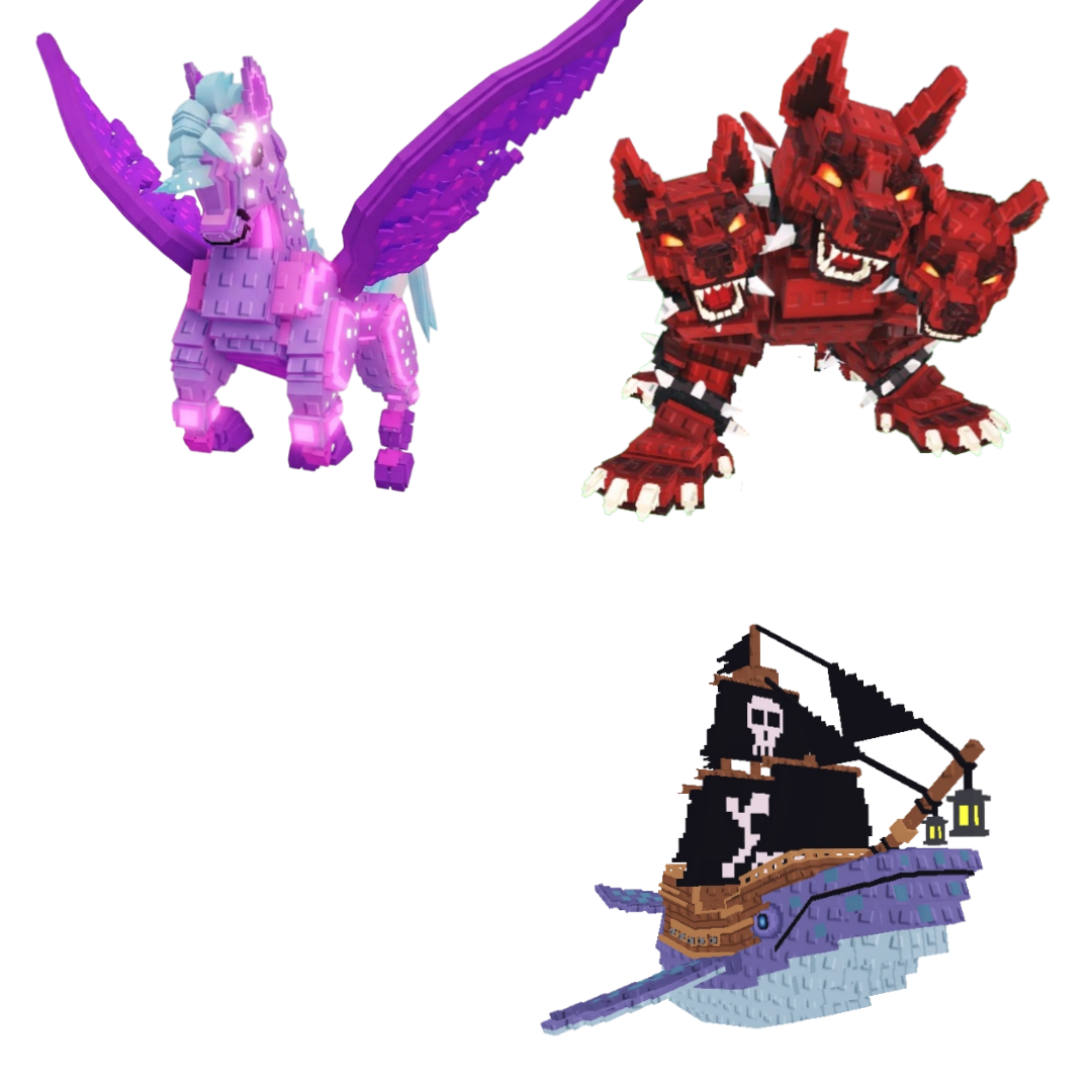 [BUNDLE] - 🍐 1x Celestial Pegasus 🍐 1x Cerberus 🍐 1x Capitano Moby