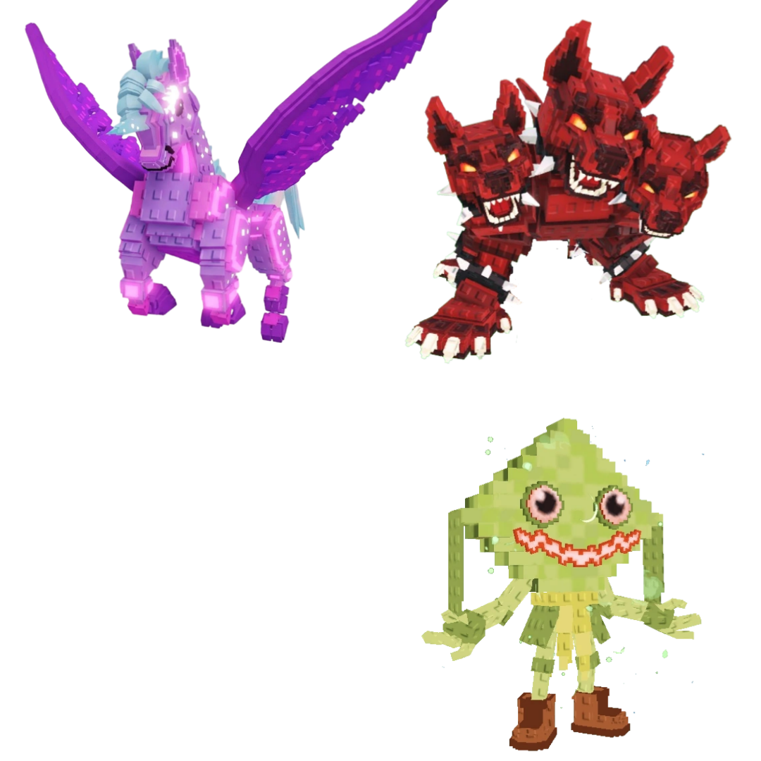 [BUNDLE] - 🍑 1x Celestial Pegasus 🍑 1x Cerberus 🍑 1x Ketupat Kepat