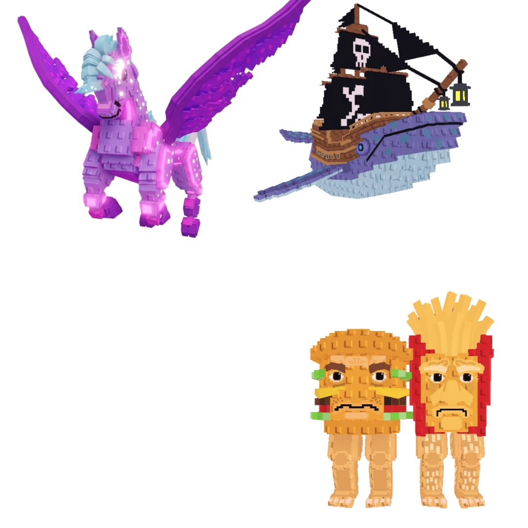 [BUNDLE] - 🦧 1x Celestial Pegasus 🦧 1x Capitano Moby 🦧 1x Burguro And Fryuro