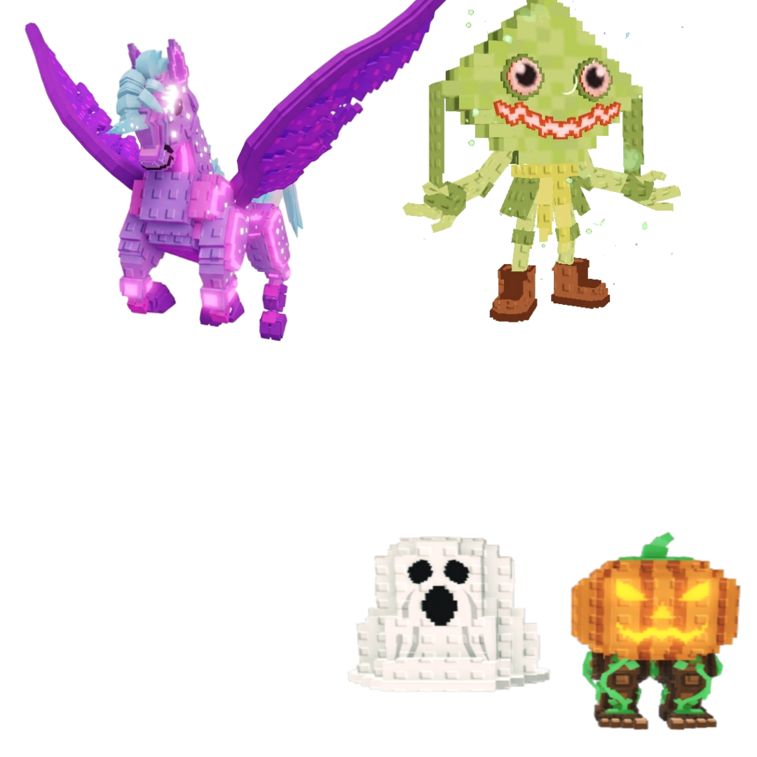 [BUNDLE] - 🦮 1x Celestial Pegasus 🦮 1x Spooky and Pumpky 🦮 1x Ketupat Kepat