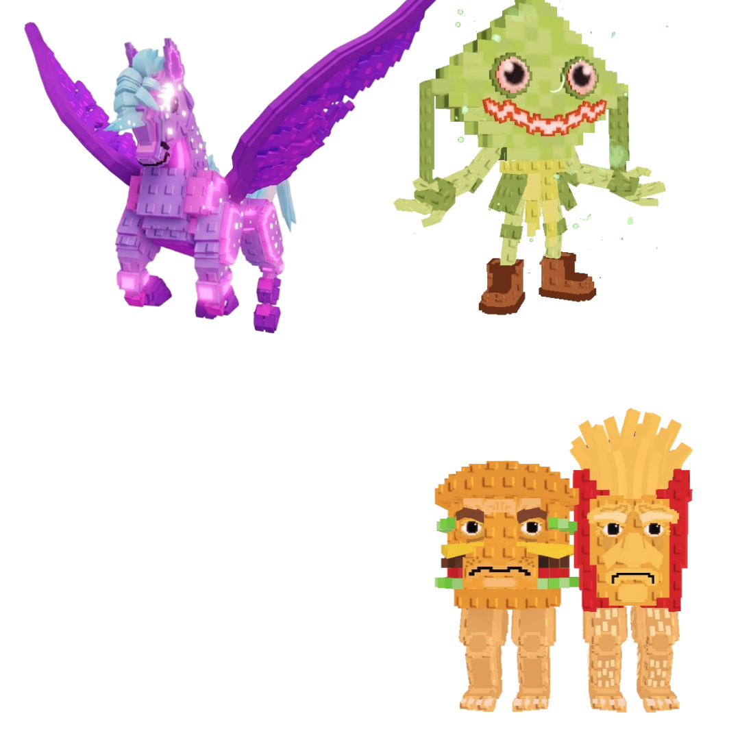 [BUNDLE] - 🐩 1x Celestial Pegasus 🐩 1x Burguro And Fryuro 🐩 1x Ketupat Kepat