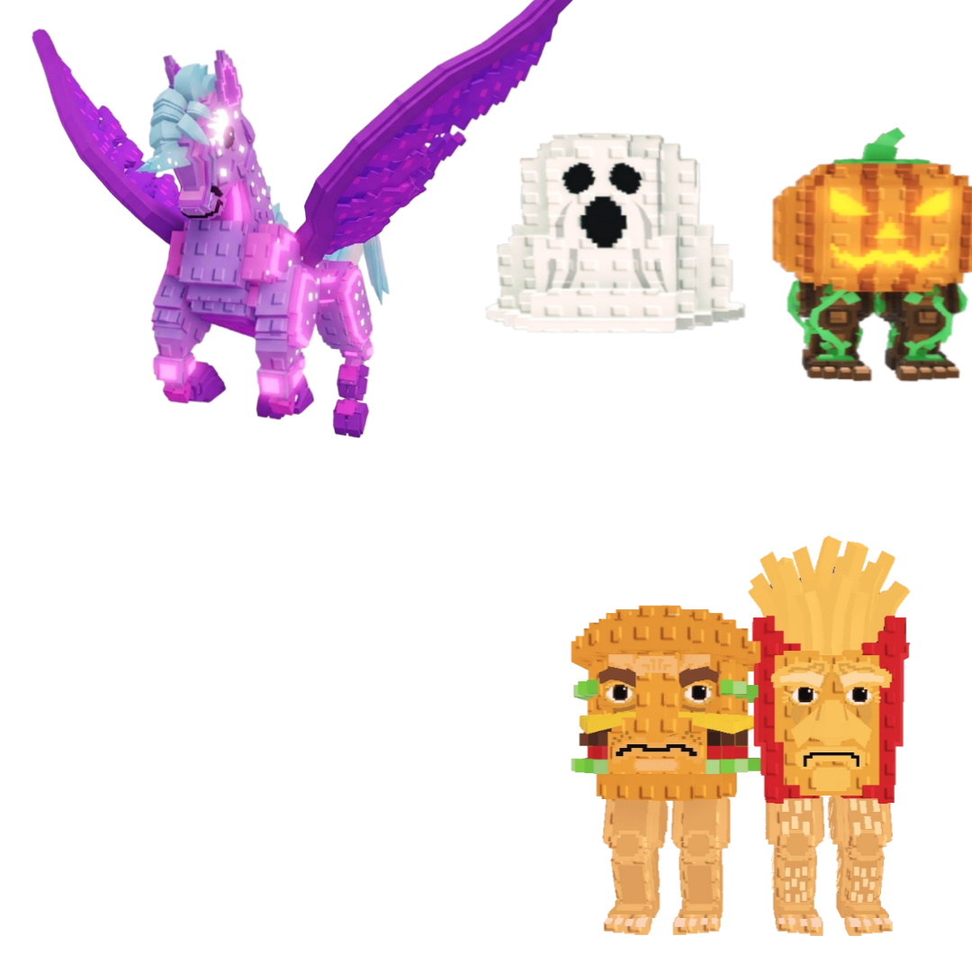 [BUNDLE] - 🐈 1x Celestial Pegasus 🐈 1x Spooky and Pumpky 🐈 1x Burguro And Fryuro