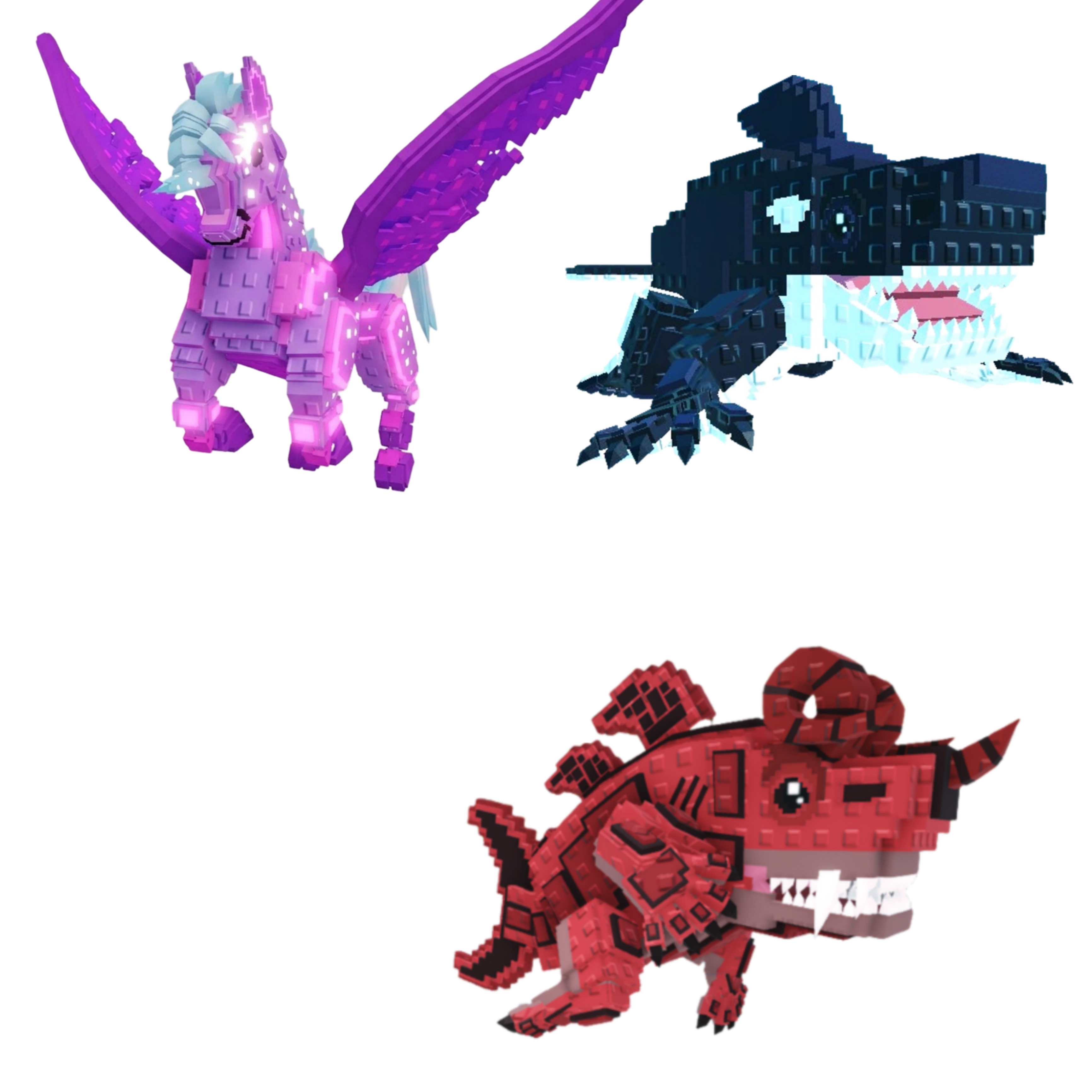 [BUNDLE] - 🍖 1x Celestial Pegasus 🍖 1x Orcaledon 🍖 1x Eviledon