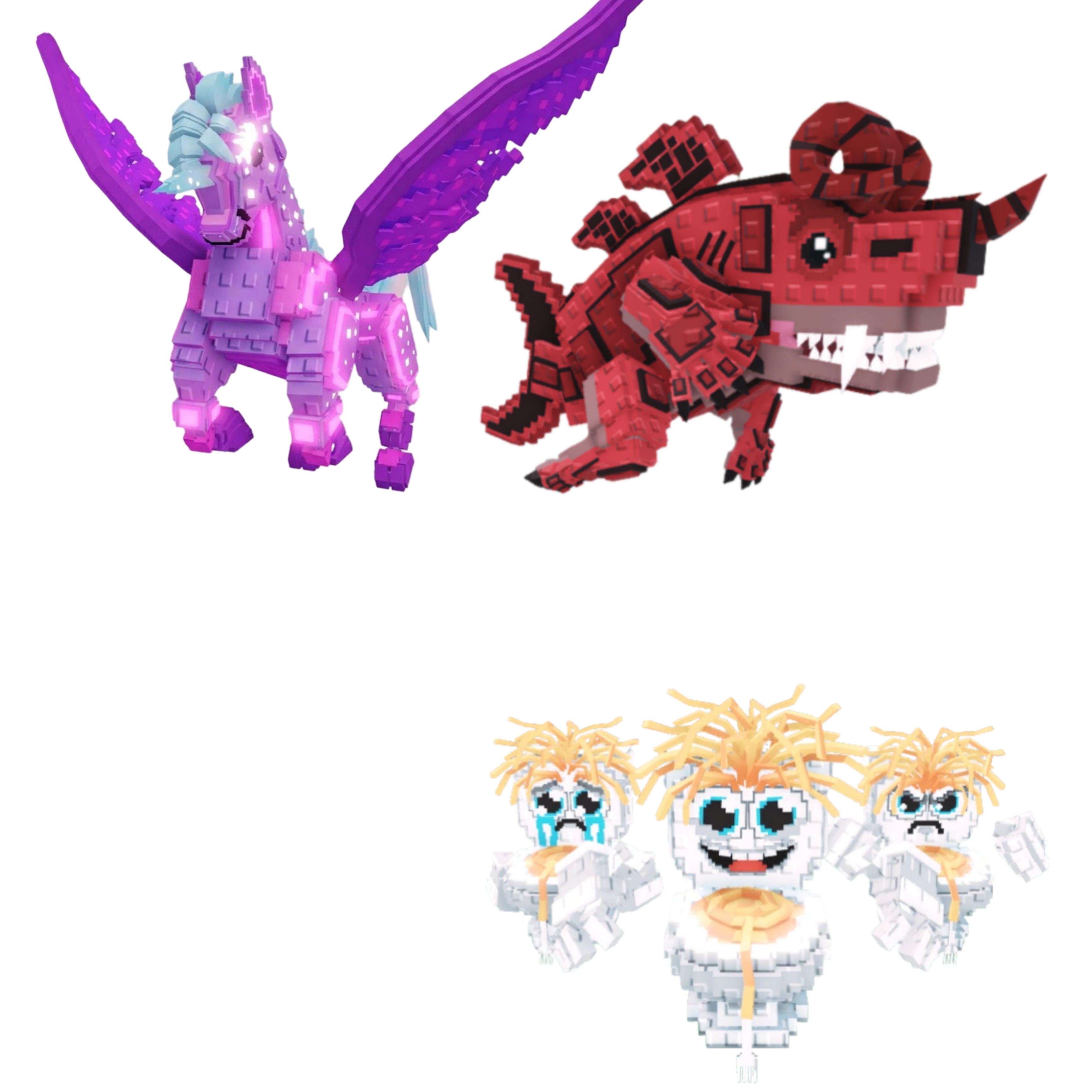 [BUNDLE] - 🍗 1x Celestial Pegasus 🍗 1x Los Spaghettis 🍗 1x Eviledon