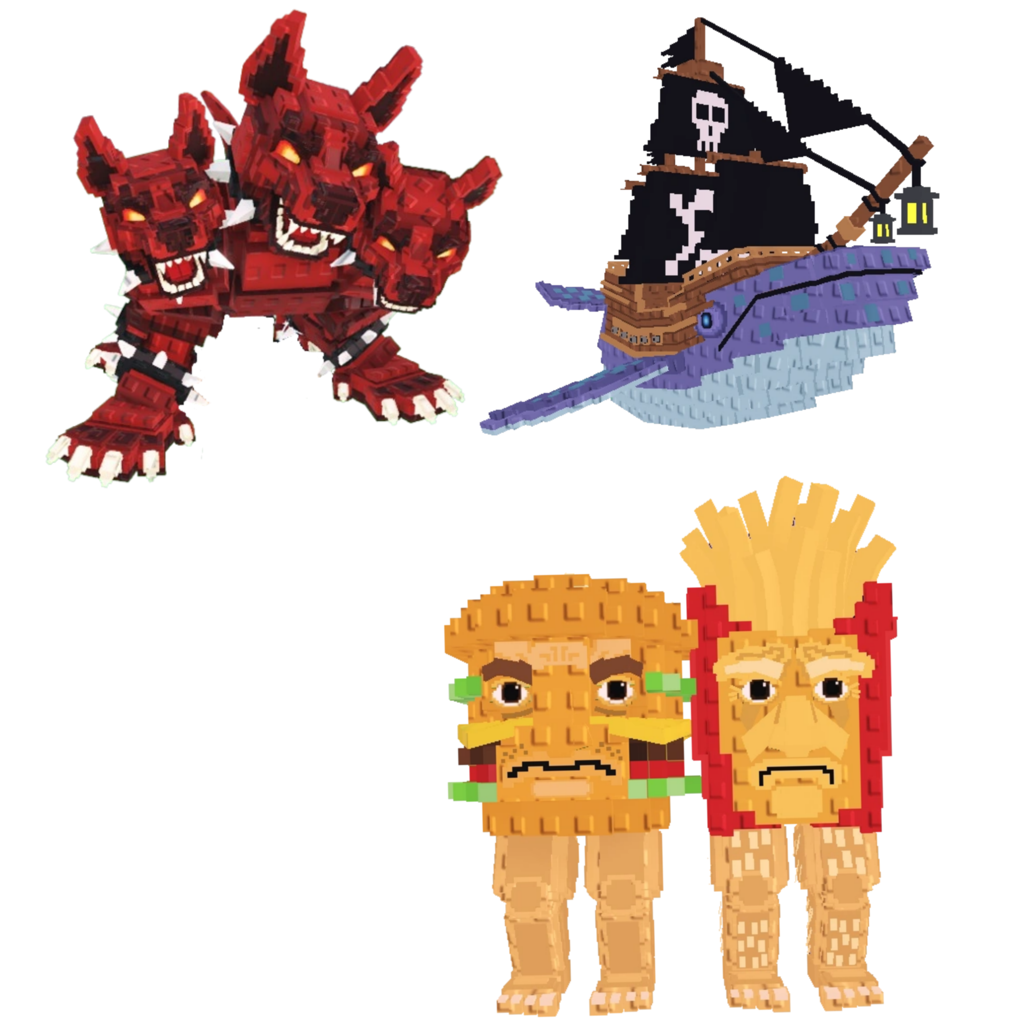 [BUNDLE] - 😛 1x Cerberus 😛 1x Burguro And Fryuro 😛 1x Capitano Moby