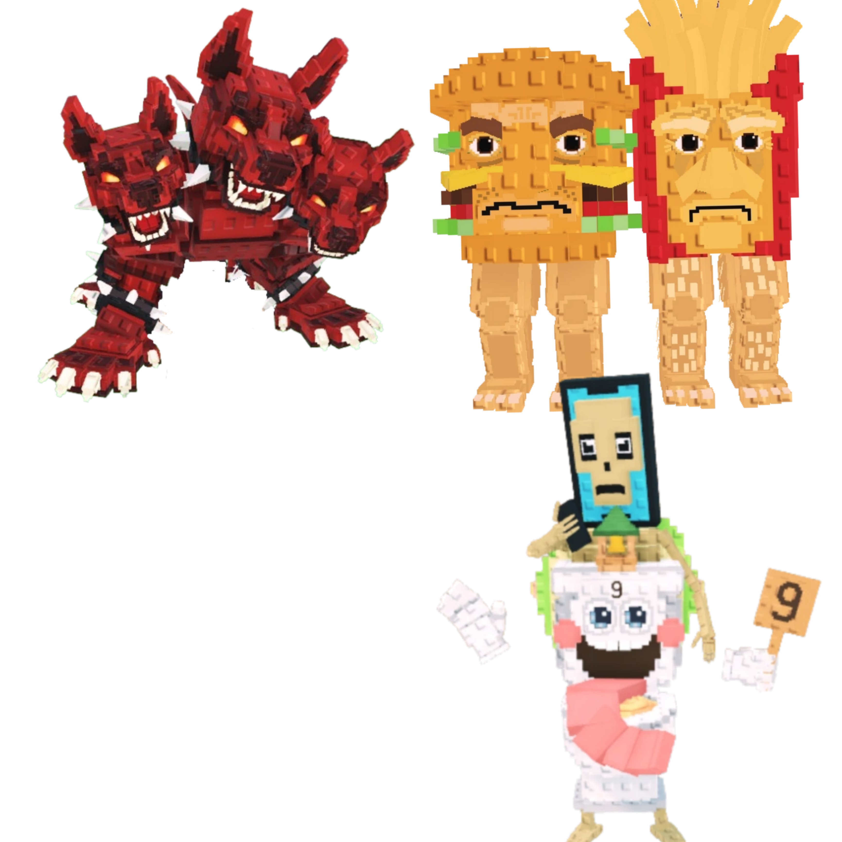 [BUNDLE] - 🤠 1x Cerberus 🤠 1x Burguro And Fryuro 🤠 1x La Secret Combinasion