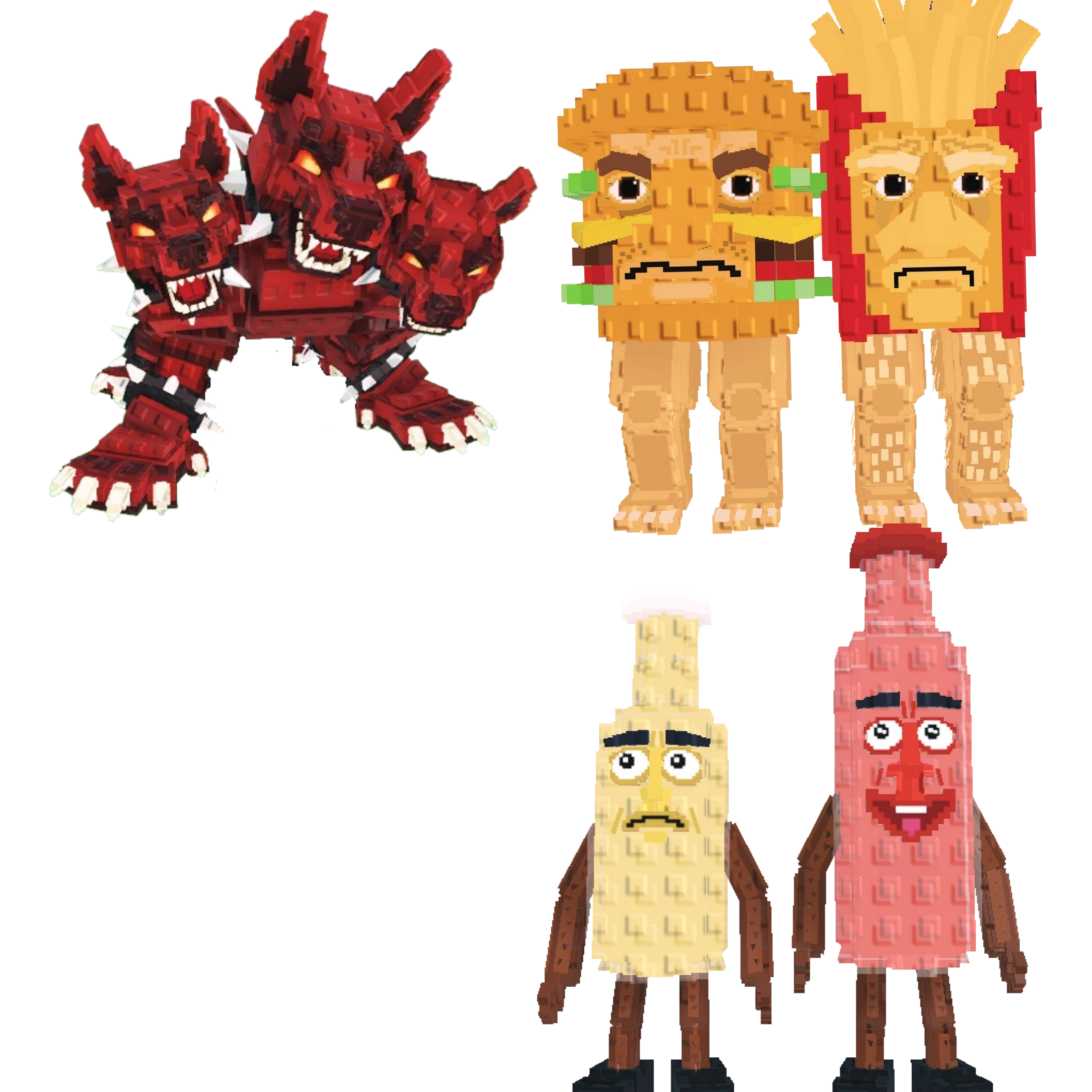 [BUNDLE] - 🥳 1x Cerberus 🥳 1x Burguro And Fryuro 🥳 1x Ketchuru and Musturu