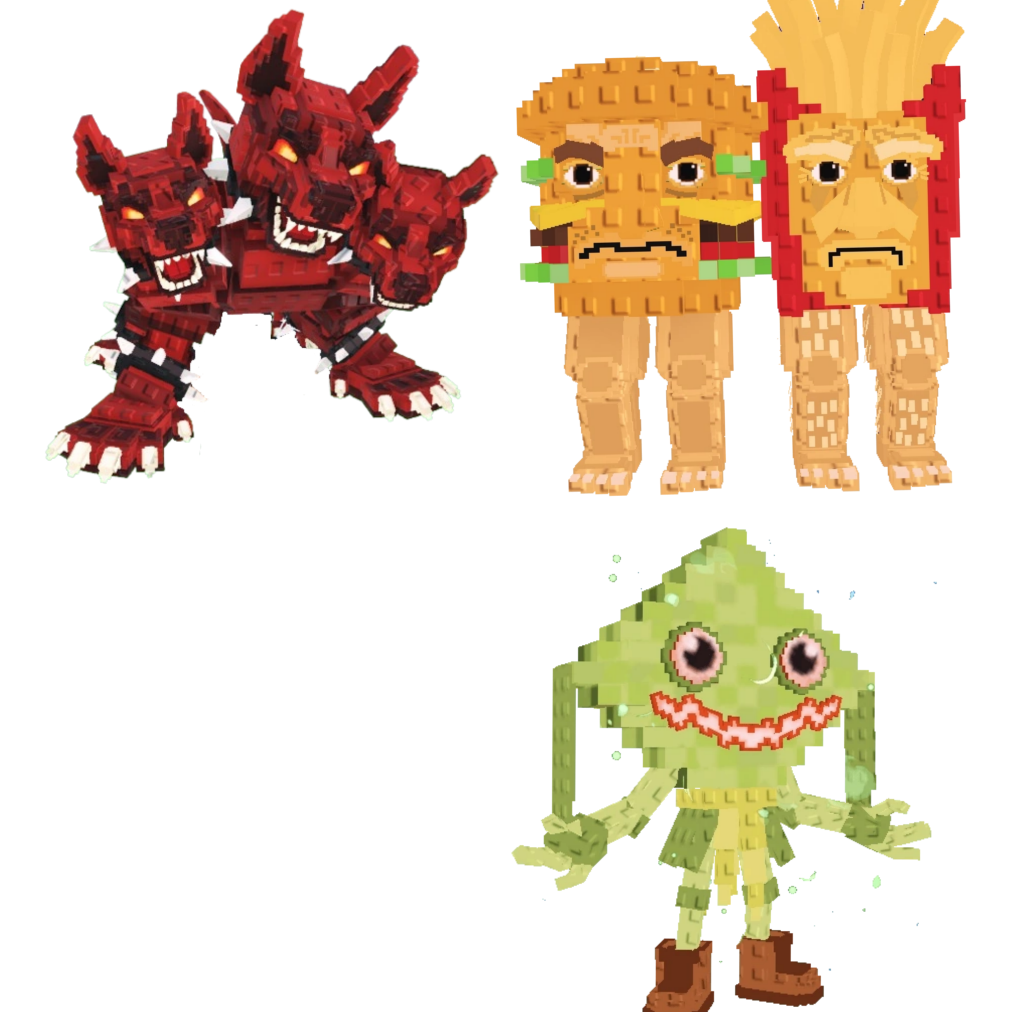 [BUNDLE] - 😎 1x Cerberus 😎 1x Burguro And Fryuro 😎 1x Ketupat Kepat