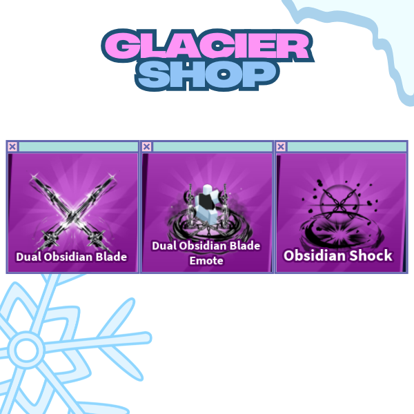 Dual Obsidian Blade + Explosion + Emote ( Limited Set )