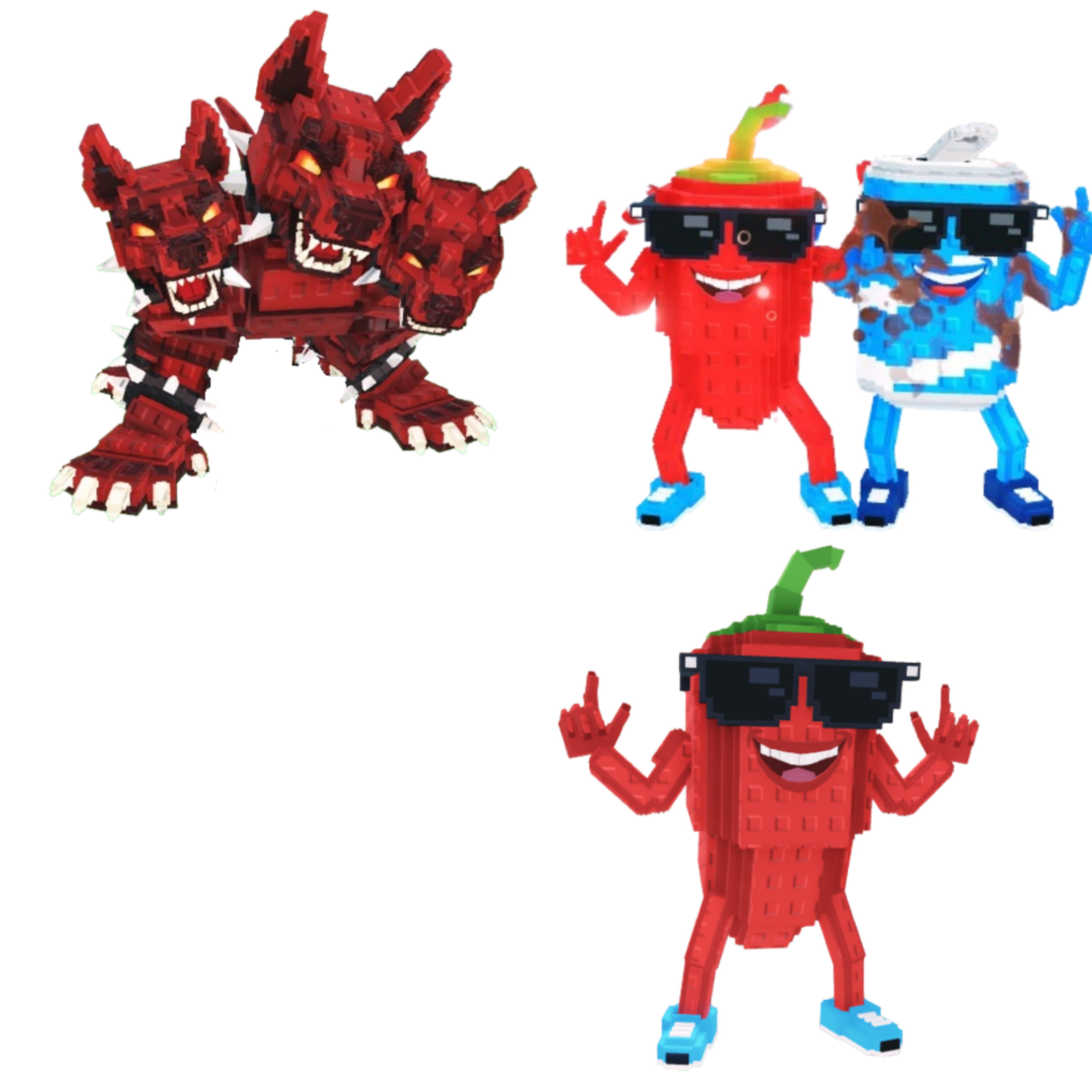 [BUNDLE] - 🦊 1x Cerberus 🦊 1x Chillin Chili 🦊 1x Swaggy Bros