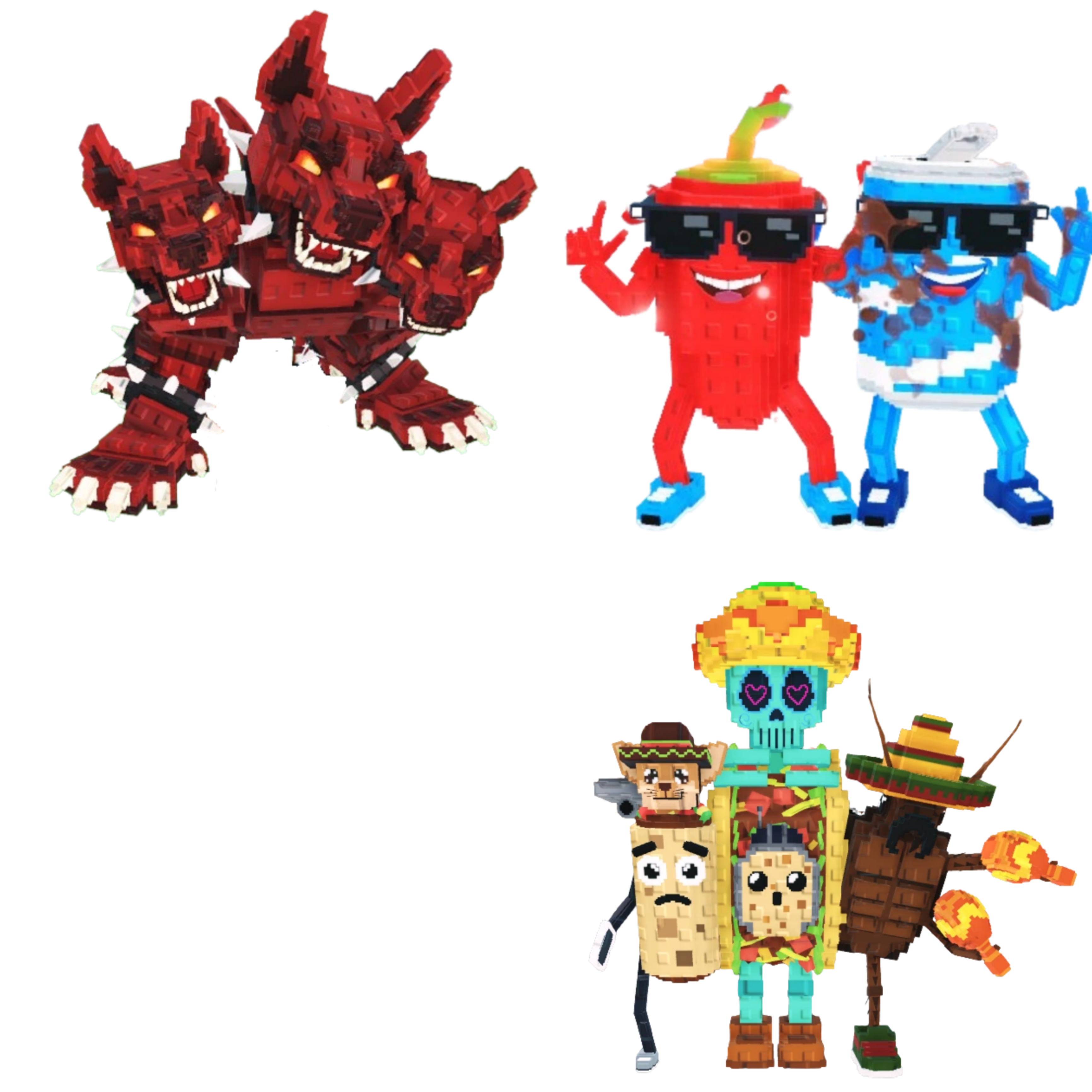 [BUNDLE] - 🦝 1x Cerberus 🦝 1x La Taco Combinasion 🦝 1x Swaggy Bros