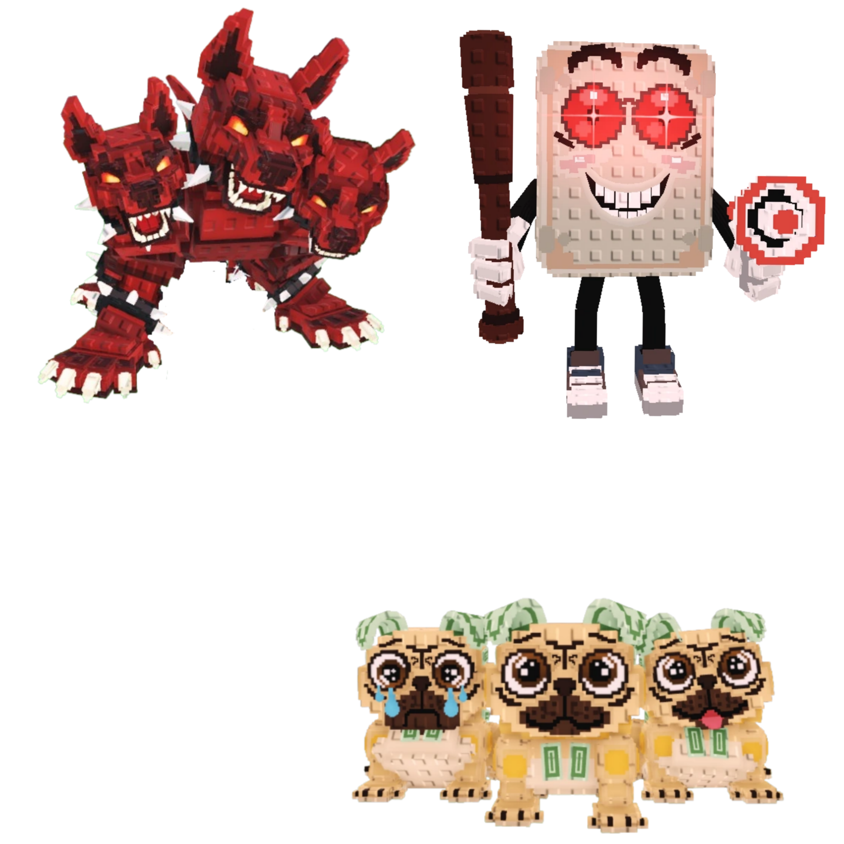 [BUNDLE] - 🦓 1x Cerberus 🦓 1x Tang Tang Keletang 🦓 1x Los Puggies