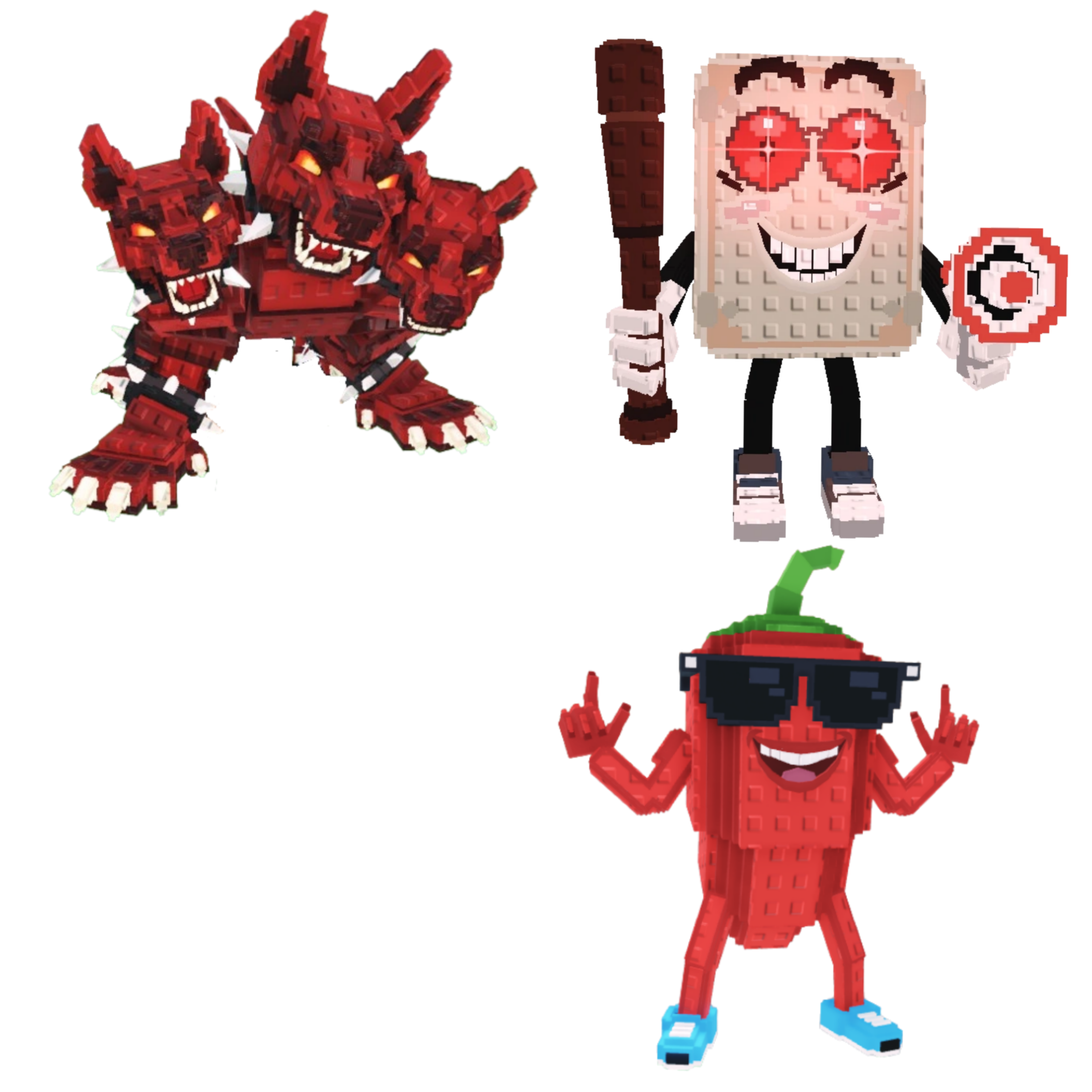 [BUNDLE] - 🐮 1x Cerberus 🐮 1x Chillin Chili 🐮 1x Tang Tang Keletang