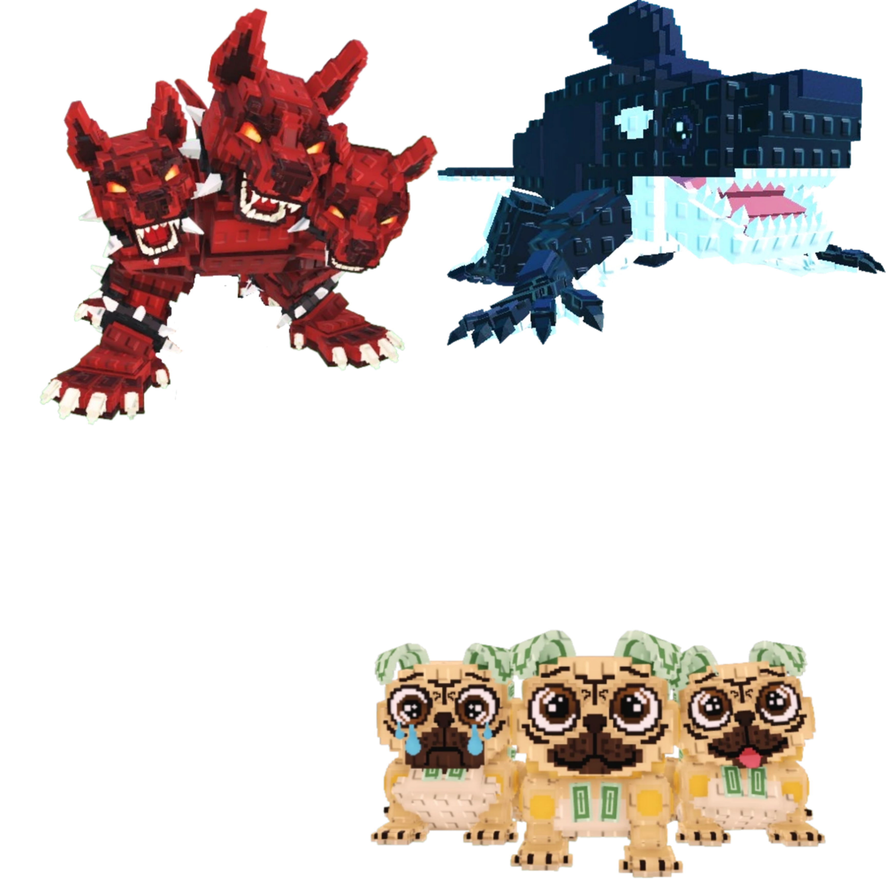 [BUNDLE] - 🐏 1x Cerberus 🐏 1x Orcaledon 🐏 1x Los Puggies