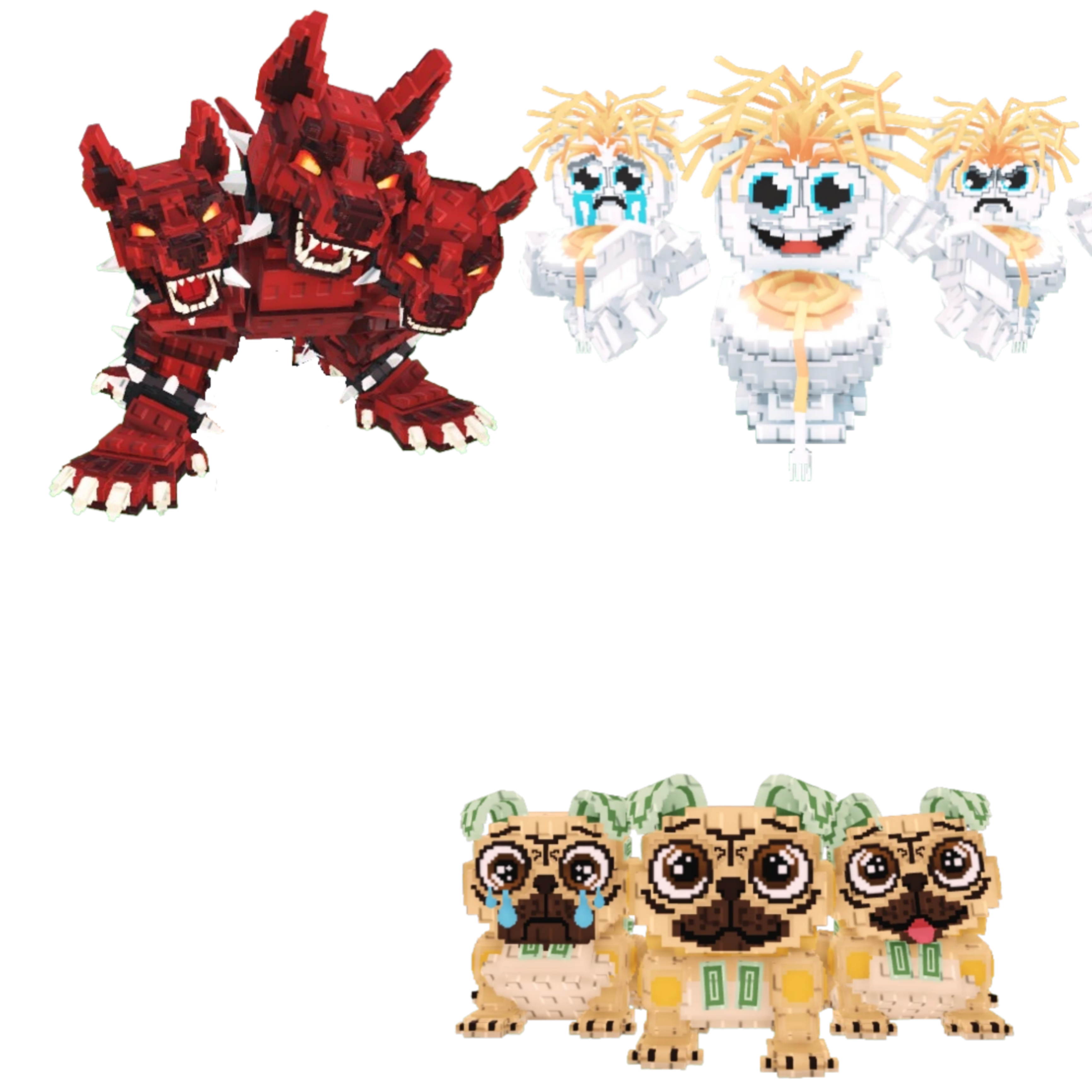 [BUNDLE] - 🐫 1x Cerberus 🐫 1x Los Spaghettis 🐫 1x Los Puggies