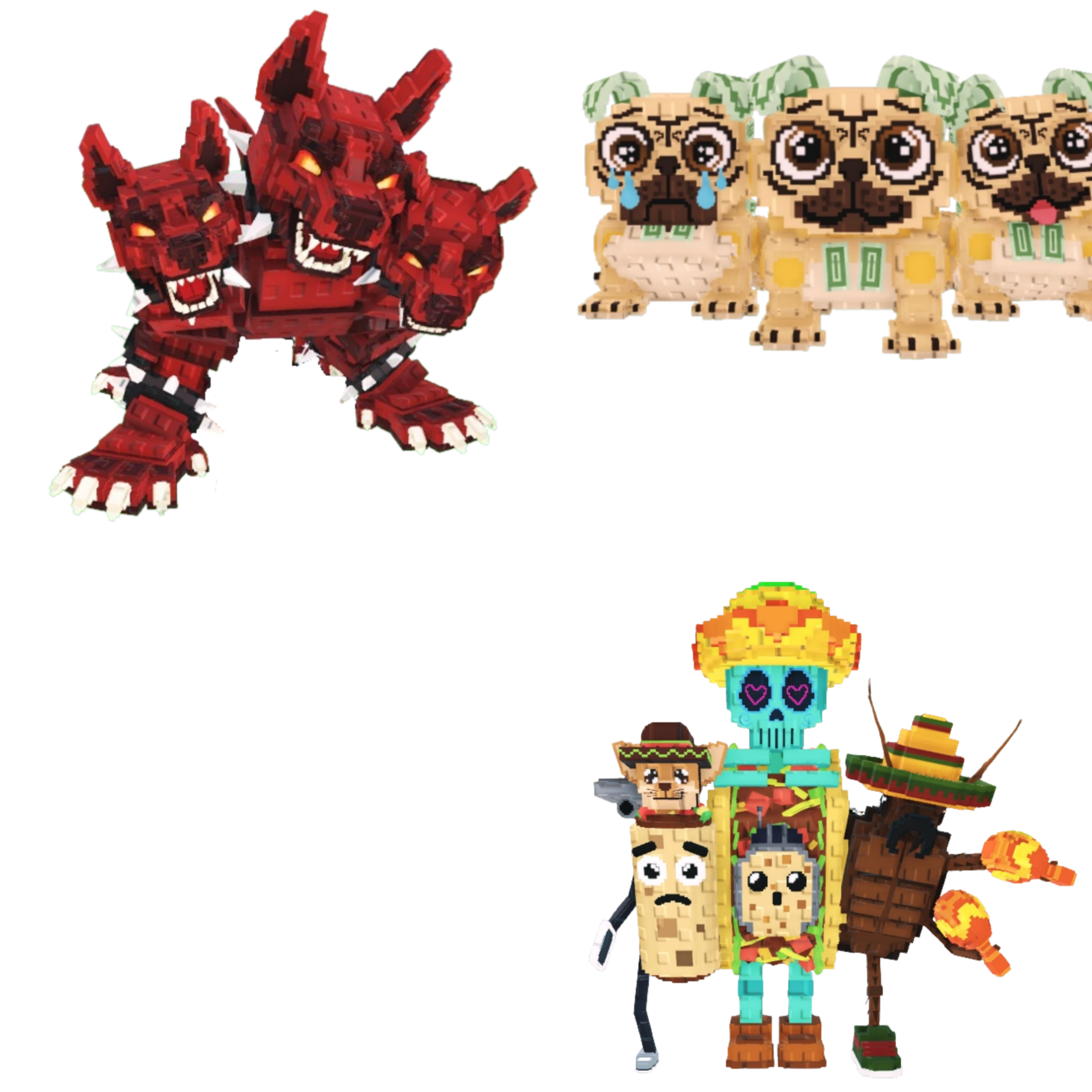 [BUNDLE] - 🐁 1x Cerberus 🐁 1x La Taco Combinasion 🐁 1x Los Puggies