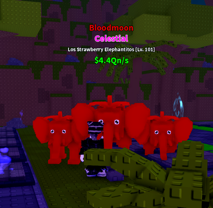 Los Strawberry Elephantitos Bloodmoon 4.4Qn/s Lv101 | Rebirth 13 - 2x Money | Survive Lava For Brainrots