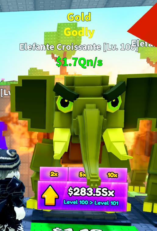 Elefante Croissante Gold Godly 1.7Qn/s Lv.100 | Rebirth 13 - 2x Money | Survive Lava For Brainrots