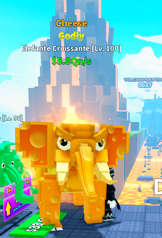 Elefante Croissante Cheese 5.8Qn/s Lv100 | Rebirth 13 -2x Money | Survive Lava For Brainrots