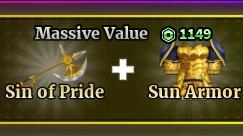 Sailor Piece - Massive Value（Sin of Pride + Sun Armor）【1149R】