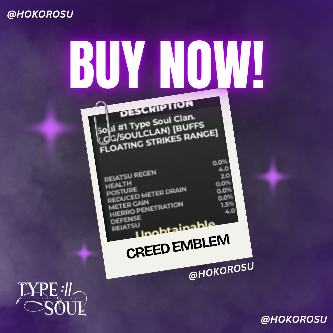 [Type Soul] - Creed Emblem | Unobtainable | ✅FAST DELIVERY✅