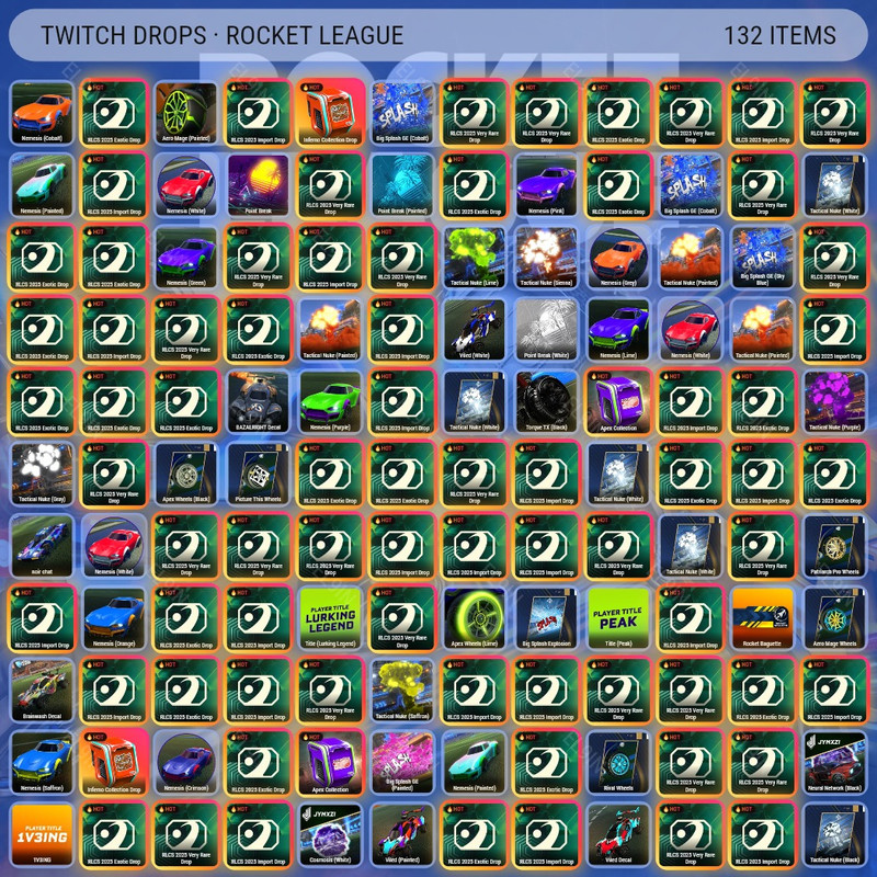 💜 Twitch Drops ❤️ CRL Fall Championship 🌌 Rocket League [Total 132 Items]