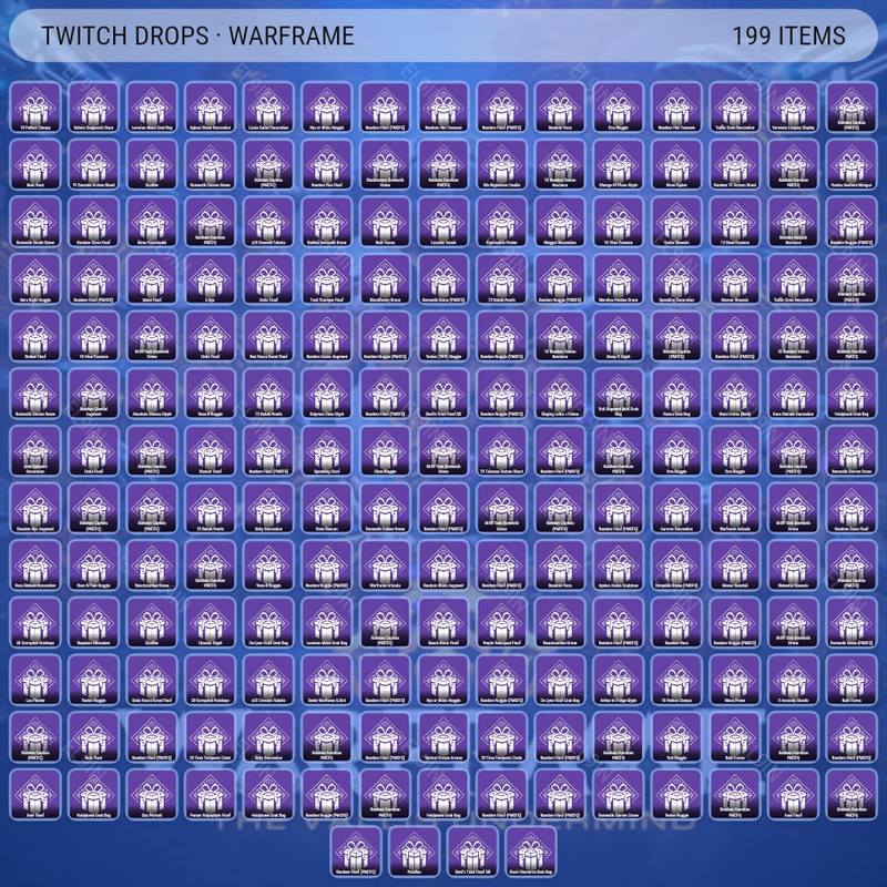 💎 Twitch Drops 💎 PMCFQ - cyanfacade 🌌 Warframe [Total 202 Items]