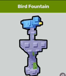 BIRD FOUNTAIN - GARDEN TOWER DEFENSE / GTD