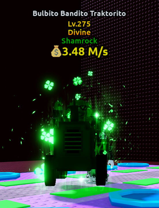 Bulbito Bandito Traktorito 3.48M/s Lv275 Shamrock Divine | Escape Tsunami For Brainrots