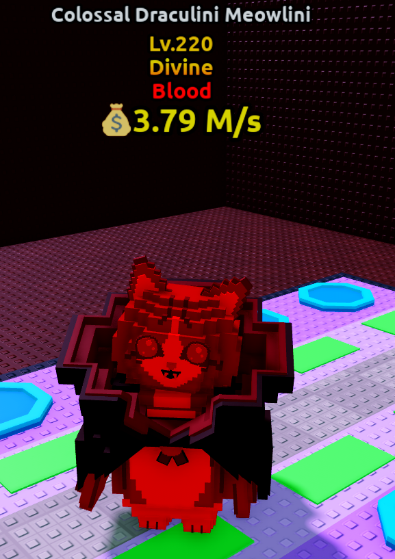 Colossal Draculini Meowlini 3.79M/s Lv220 | Divine | Escape Tsunami for brainrots