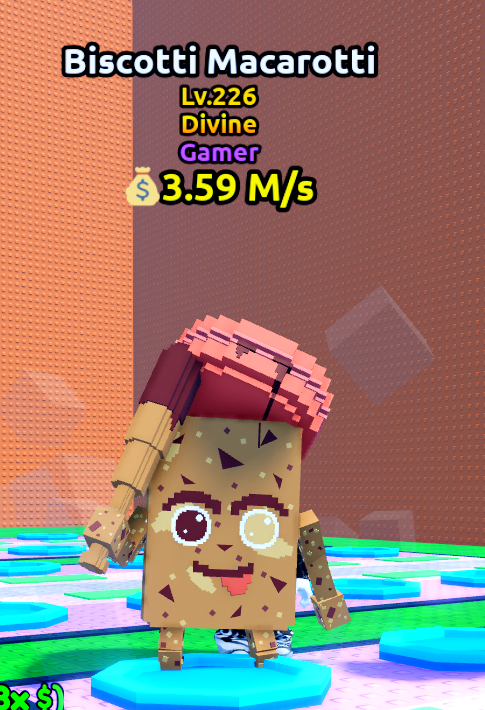 Biscotti Macarotti 3.59M/s Lv226 \ Escape tsunami For Brainrots
