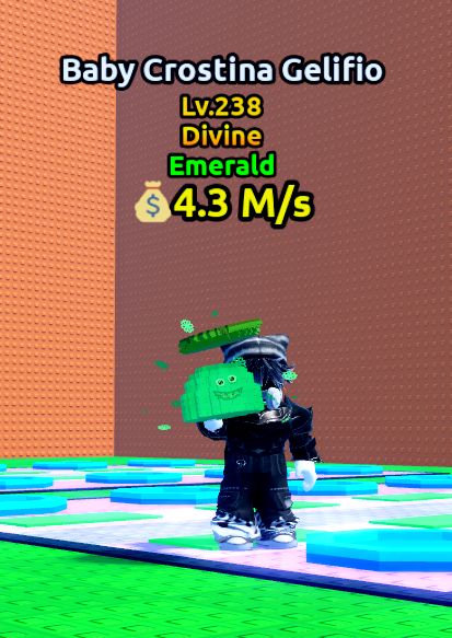 Baby Crostina Gelifio 4.3M/s Emerland Lv238 Divine | Escape Tsunami For Brainrots