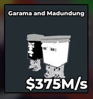 Garama and Madundung Yin Yang 375m/s