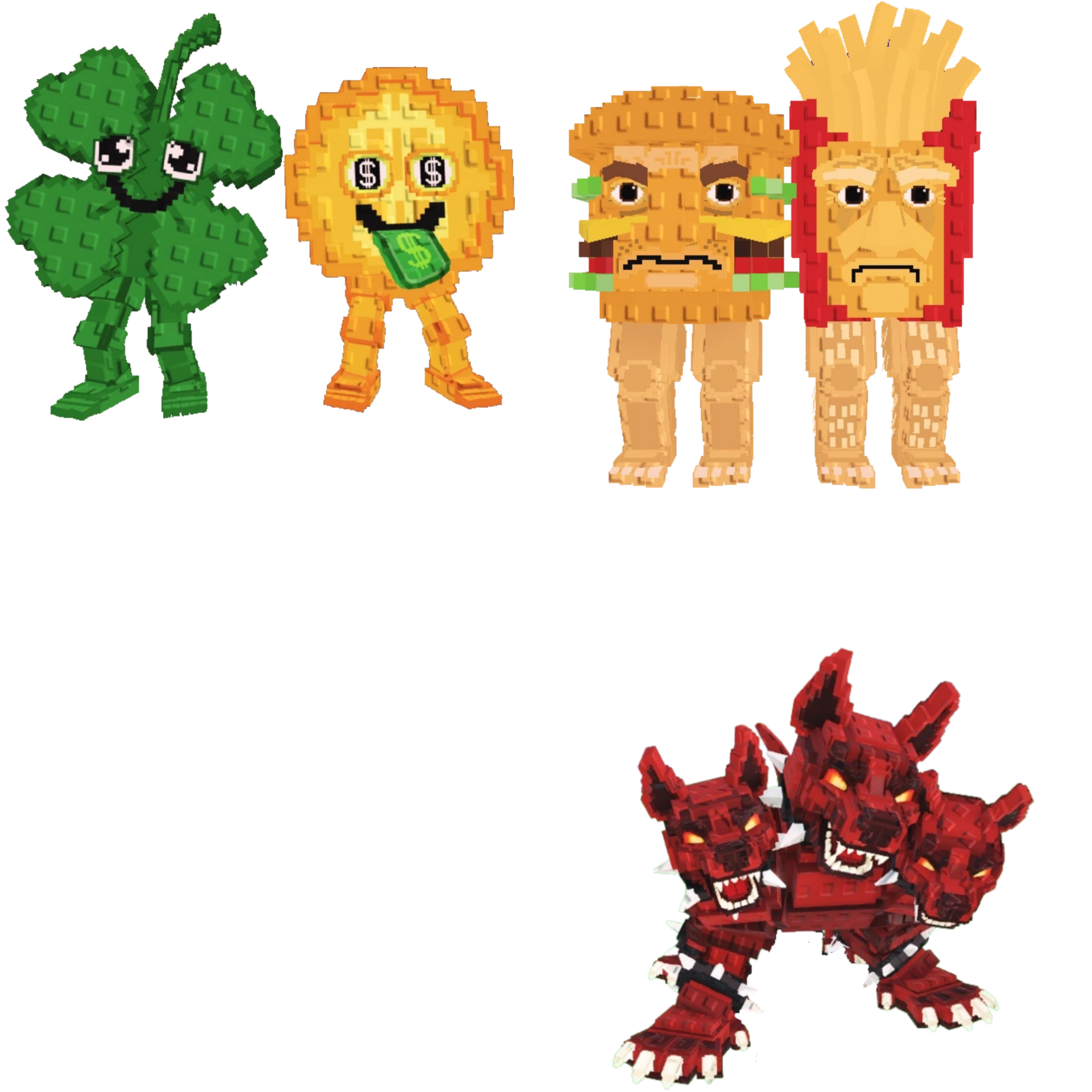 [BUNDLE] - 🐢 1x Fortunu and Cashuru 🐢 1x Burguro And Fryuro 🐢 1x Cerberus